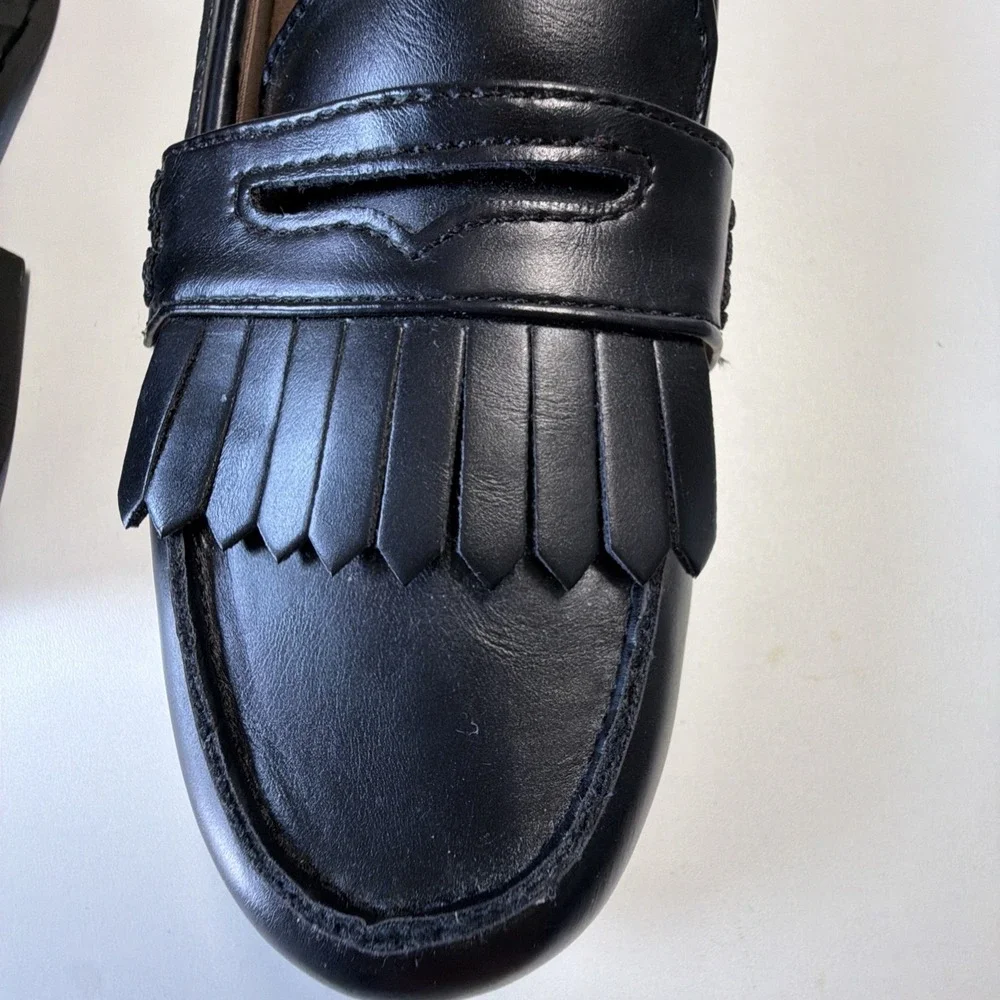 Life Stride Women's Santana Black Faux Leather Loafers Size 7.5 Medium